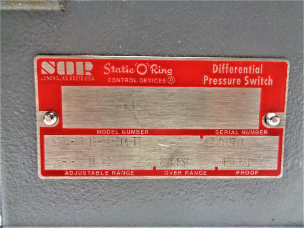 SOR Differential Pressure Switch 52BA-KB116-M4-C1A-TT